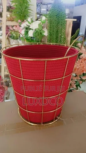 Panier À Pain en Corde De Coton Tissée, Grand Format, Avec Fil De Fer