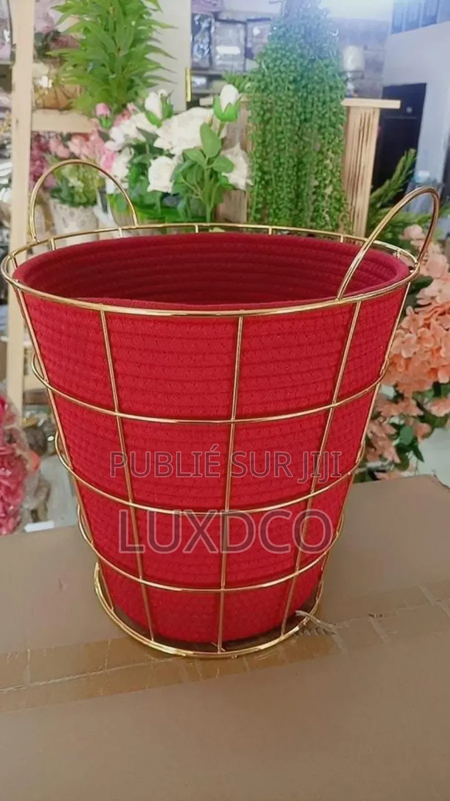 Panier À Pain en Corde De Coton Tissée, Grand Format, Avec Fil De Fer