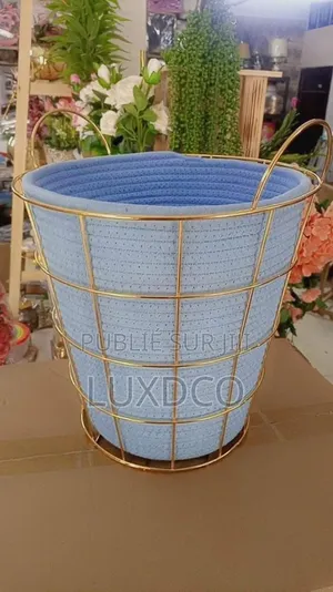 Panier À Pain en Corde De Coton Tissée, Grand Format, Avec Fil De Fer