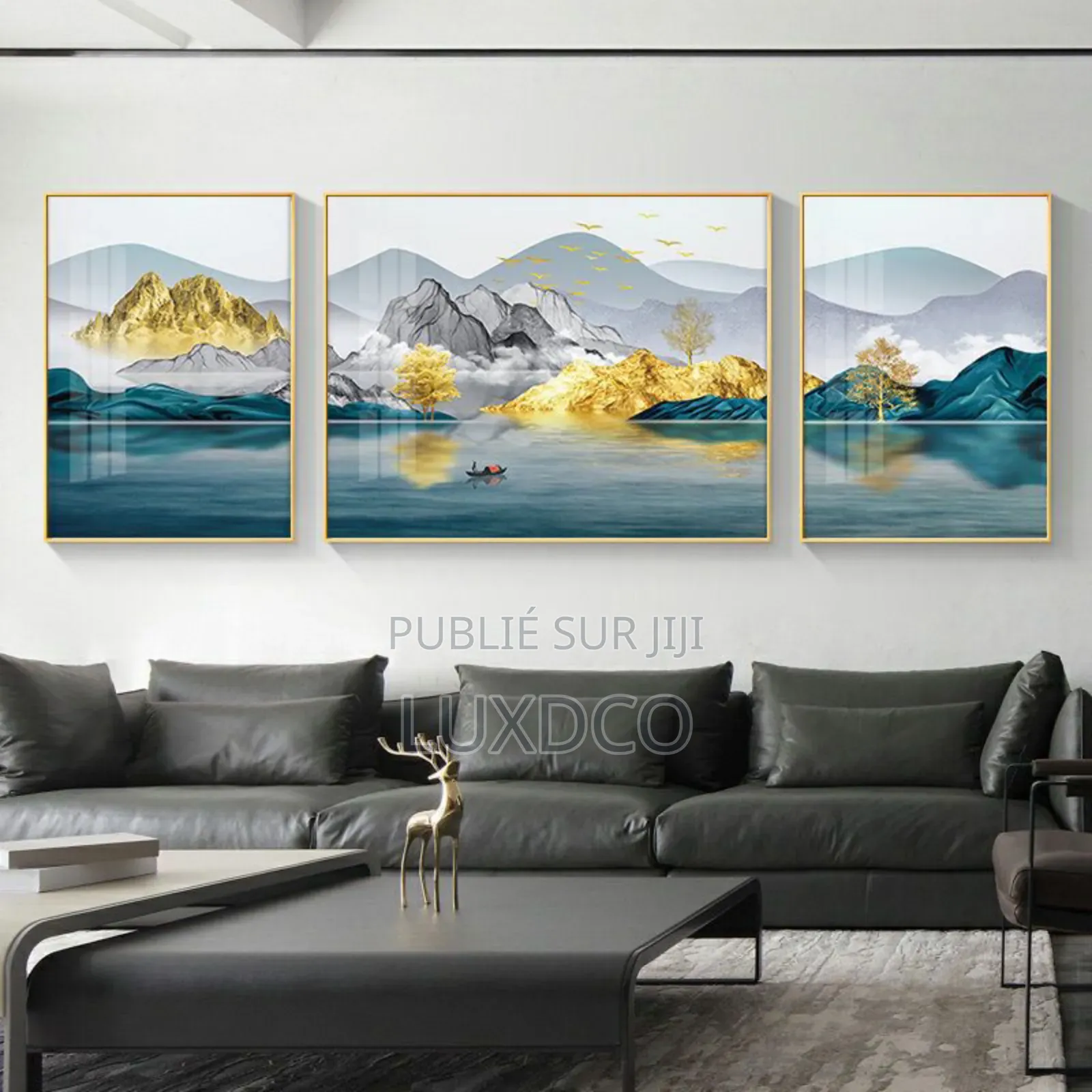 Tableau Décoration Murale 3pcs Encadrée Représentant l'Arbre De Vie.