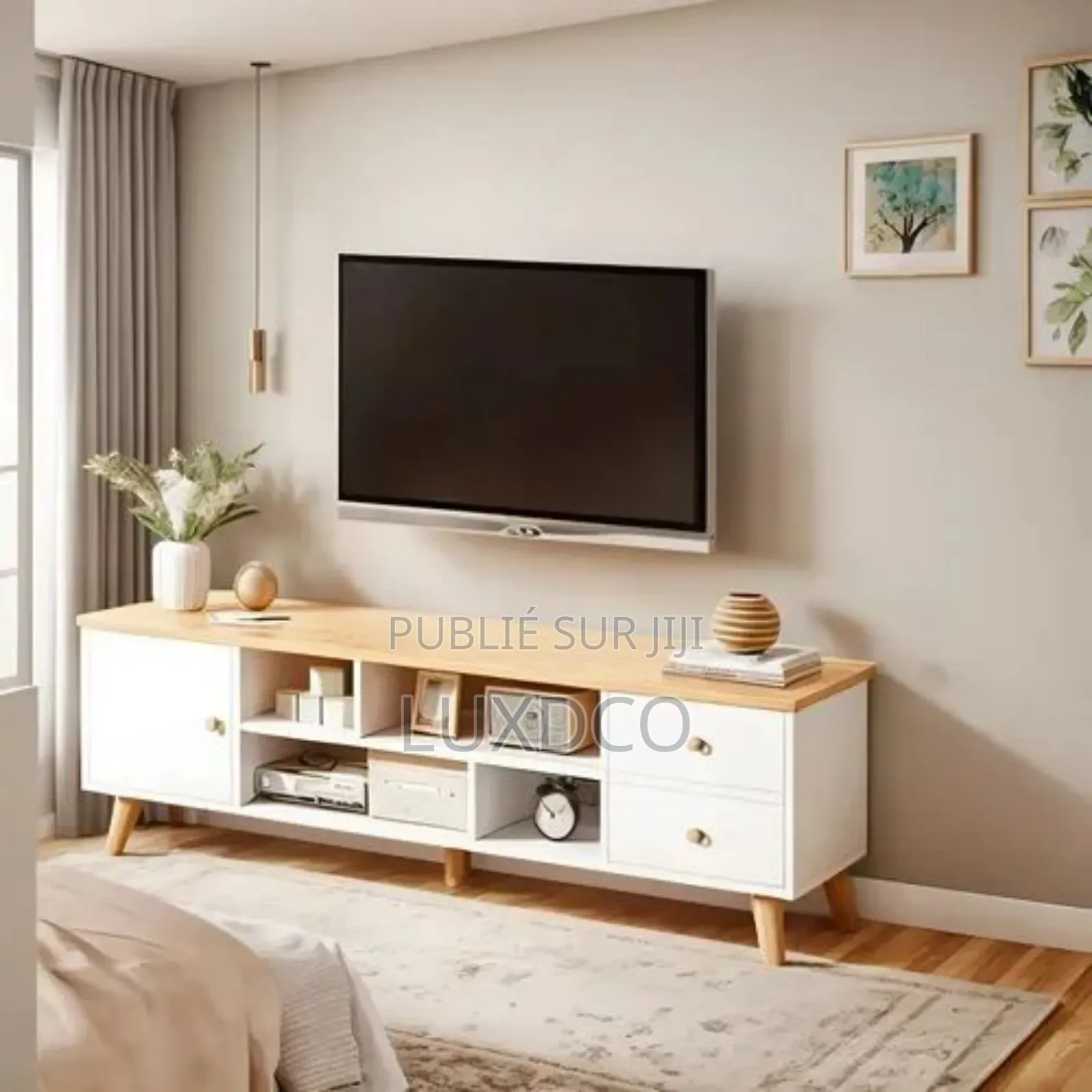 Meuble Tv Design Moderne en Bois.