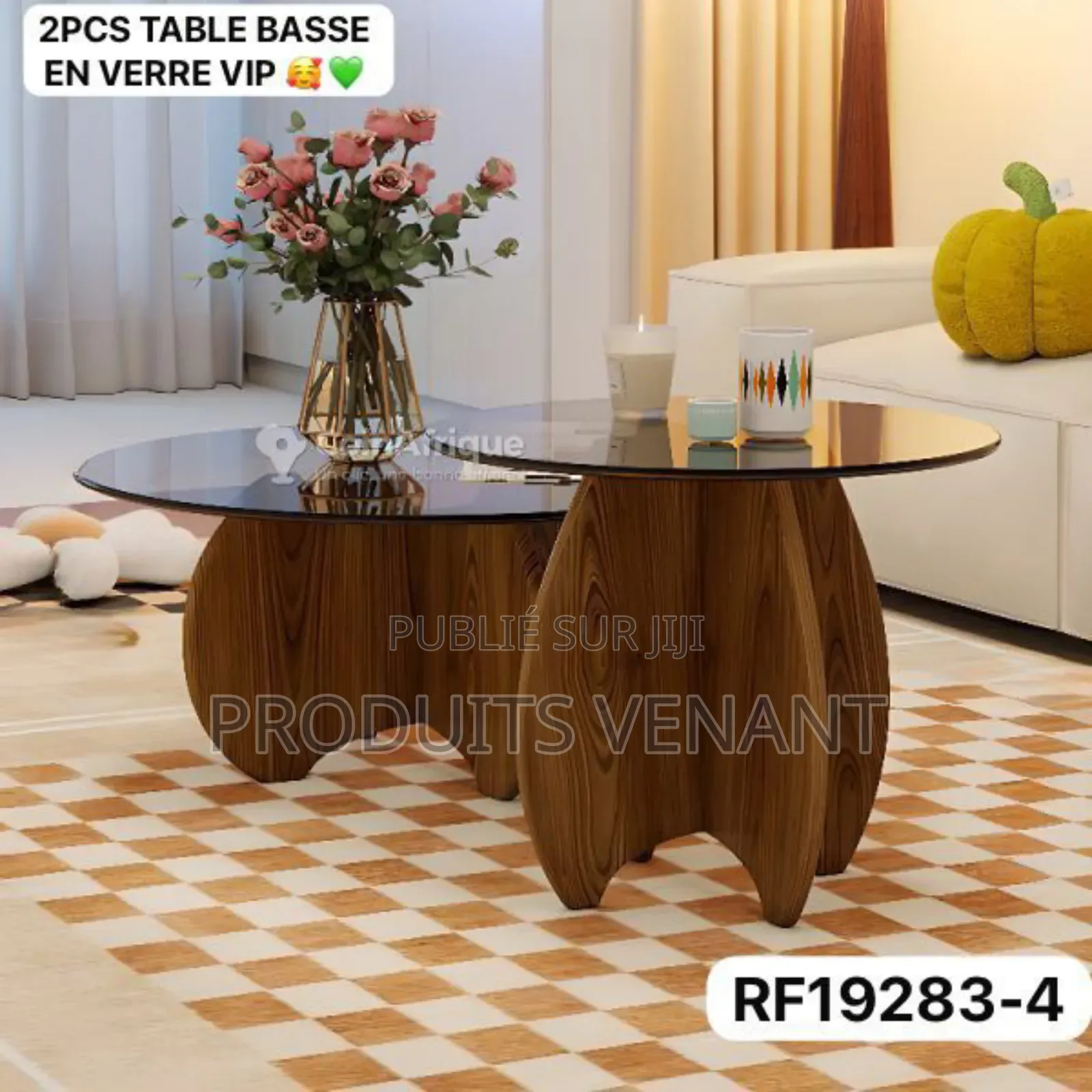 Table Basse Duo en Verre