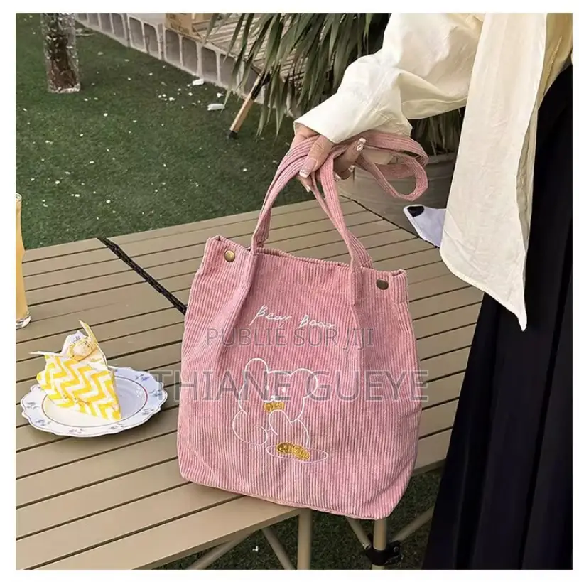 Sac Ours Femme Velours Côtelé