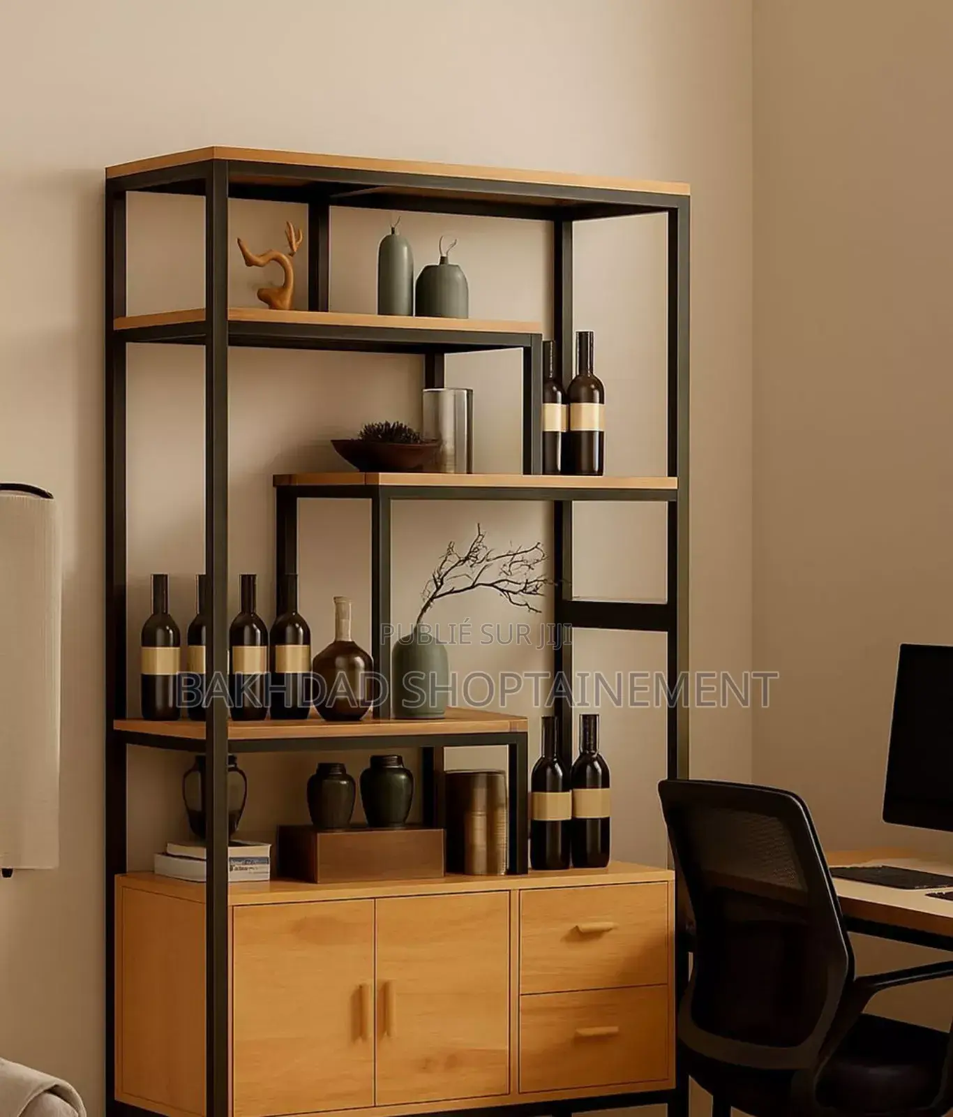 Bibliothèque De Rangement en Bois