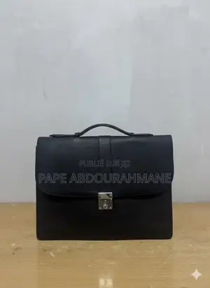 Sac D’Affaires Élite – Cuir Noir Premium