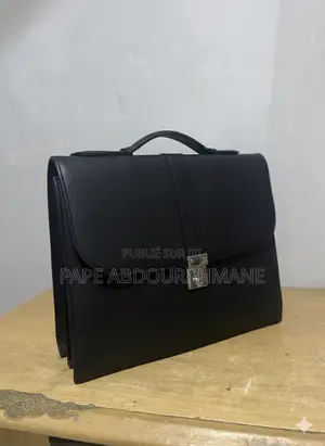 Sac D’Affaires Élite – Cuir Noir Premium