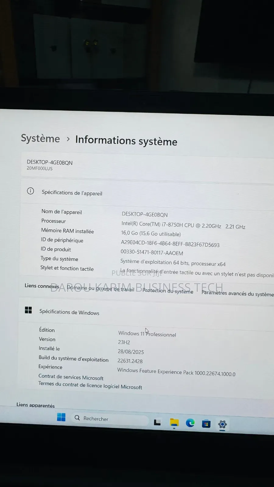 New Ordinateur Portable Lenovo ThinkPad X1 16GB Intel Core I7 SSD 512GB