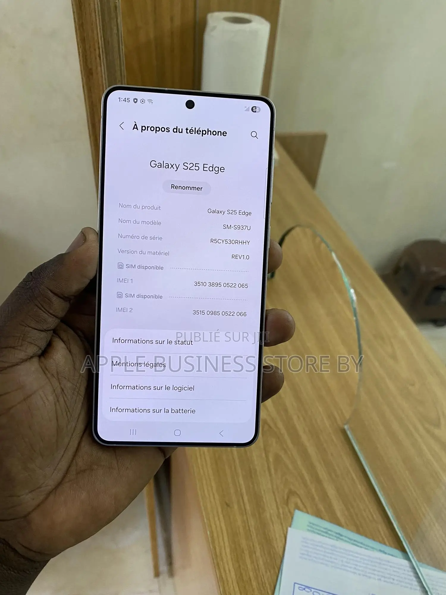 New Samsung Galaxy S25 Edge 256 GB Gris