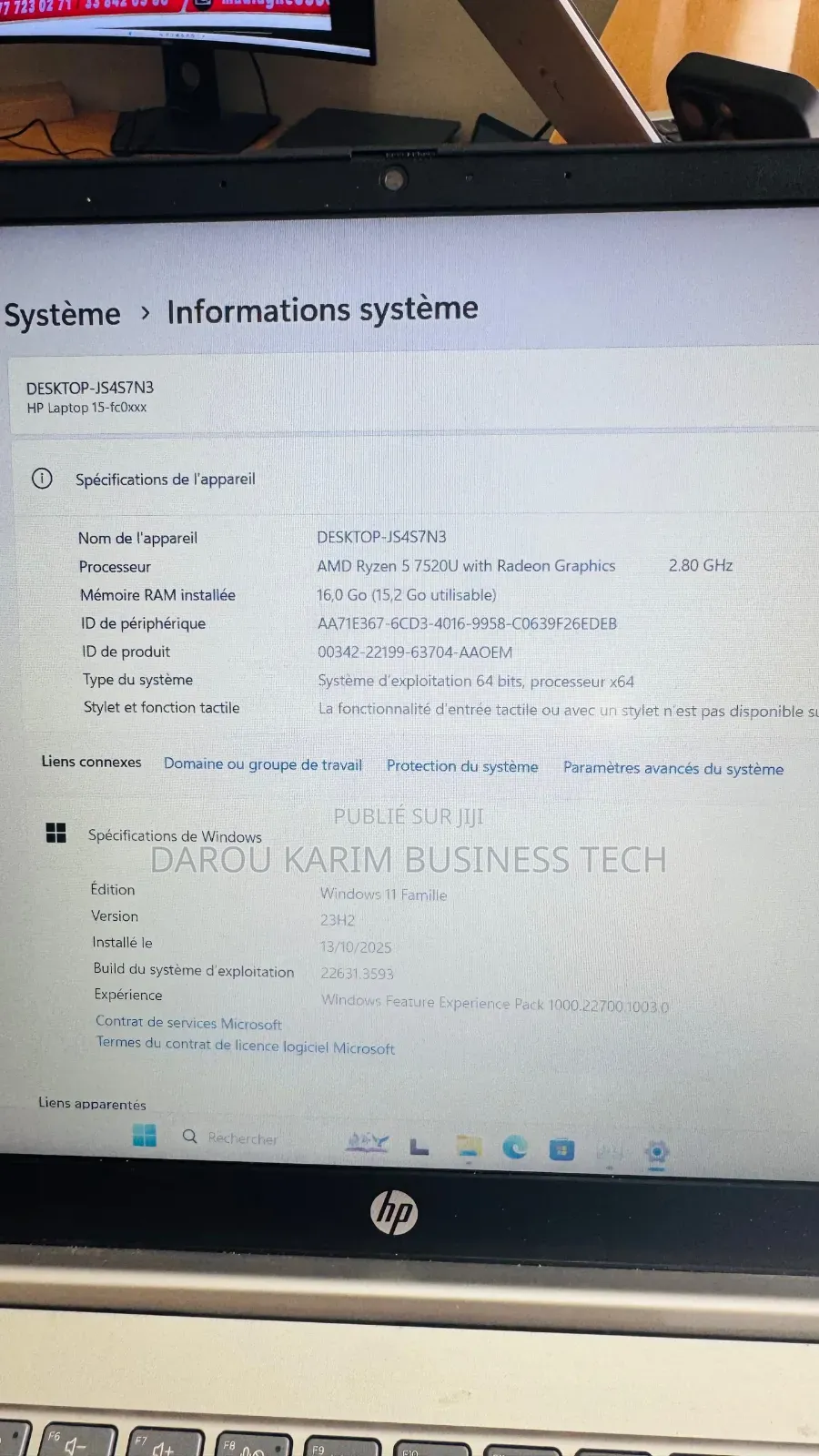 New Ordinateur Portable HP Pavilion 15 16GB AMD Ryzen 5 SSD 512GB