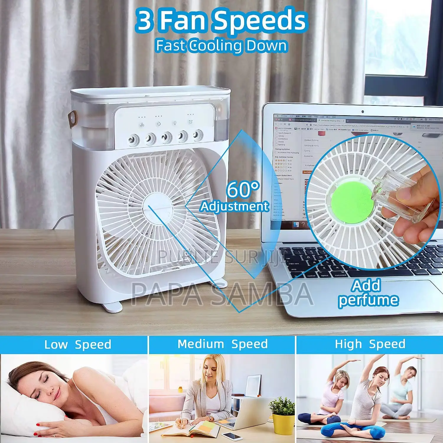 Mini Ventilateur Climatiseur Et Diffuseur