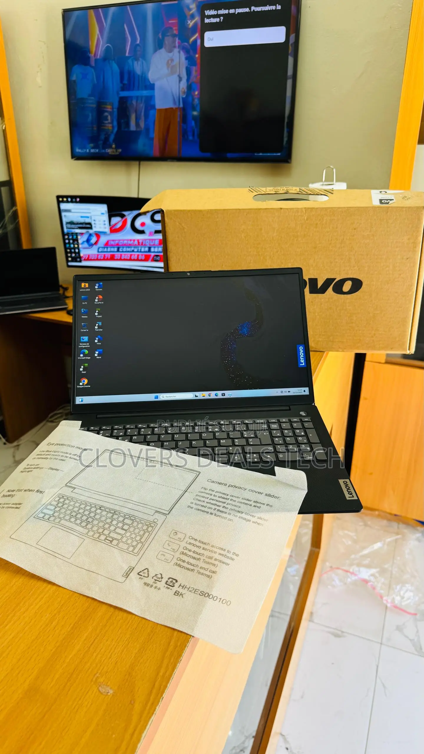 New Ordinateur Portable Lenovo V15 8GB Intel Celeron SSD 256GB