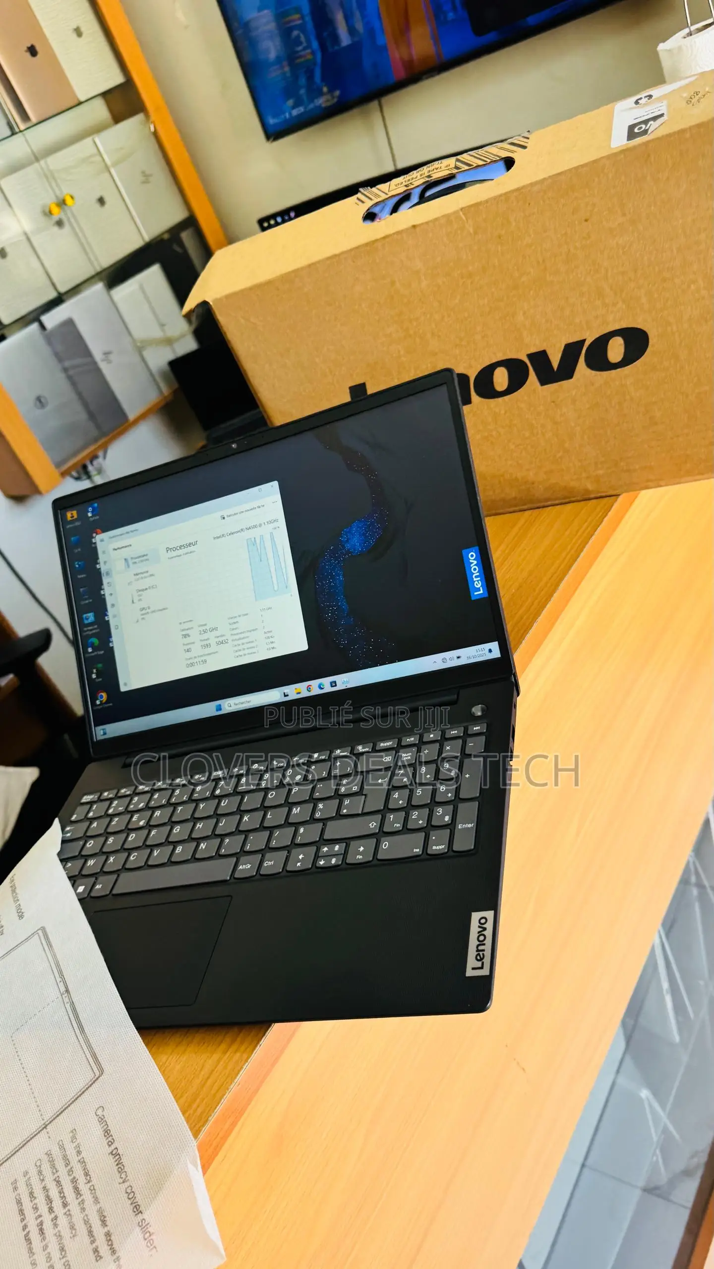 New Ordinateur Portable Lenovo V15 8GB Intel Celeron SSD 256GB