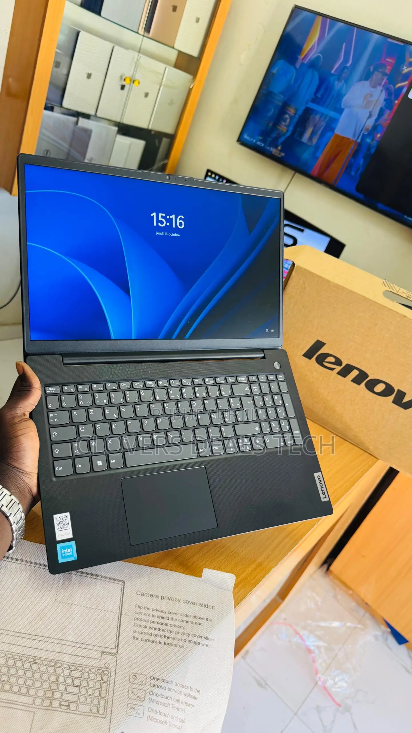 New Ordinateur Portable Lenovo V15 8GB Intel Celeron SSD 256GB