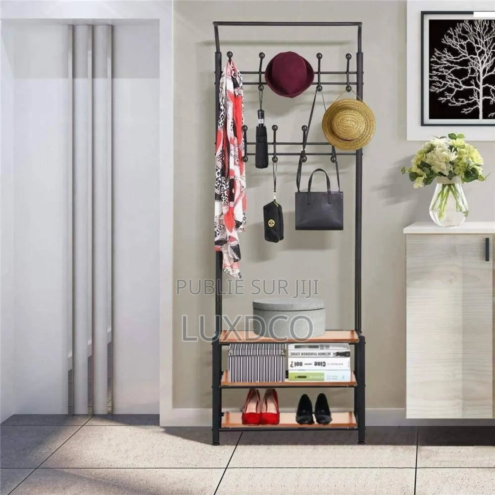 Porte-Manteau De Sol en Métal, Grand Modèle