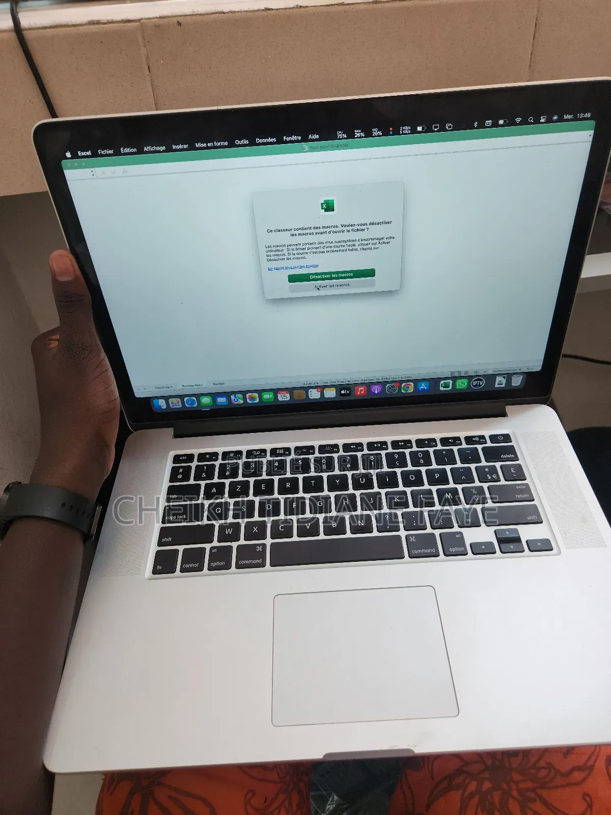 Ordinateur Portable Apple MacBook Pro 2015 16GB Intel Core I7 SSD 512GB