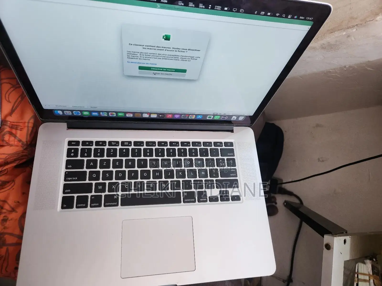 Ordinateur Portable Apple MacBook Pro 2015 16GB Intel Core I7 SSD 512GB