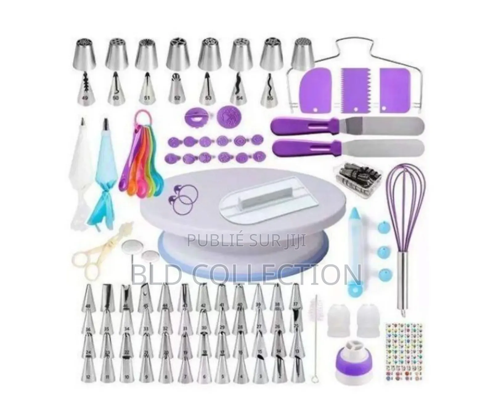 Plateau Tournant+Accéssoire Décoratifs Pour Gâteaux 137pieces