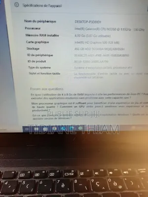 Ordinateur Portable Asus 1015E 4GB Intel Pentium HDD 512GB