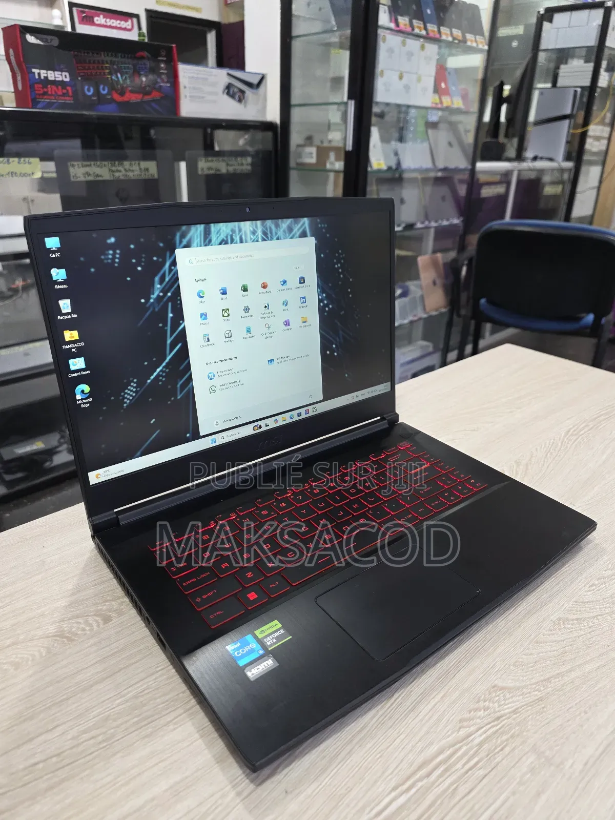 Ordinateur Portable MSI GF63 16GB Intel Core I5 SSD 512GB