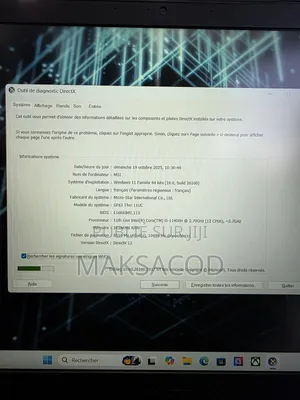 Ordinateur Portable MSI GF63 16GB Intel Core I5 SSD 512GB
