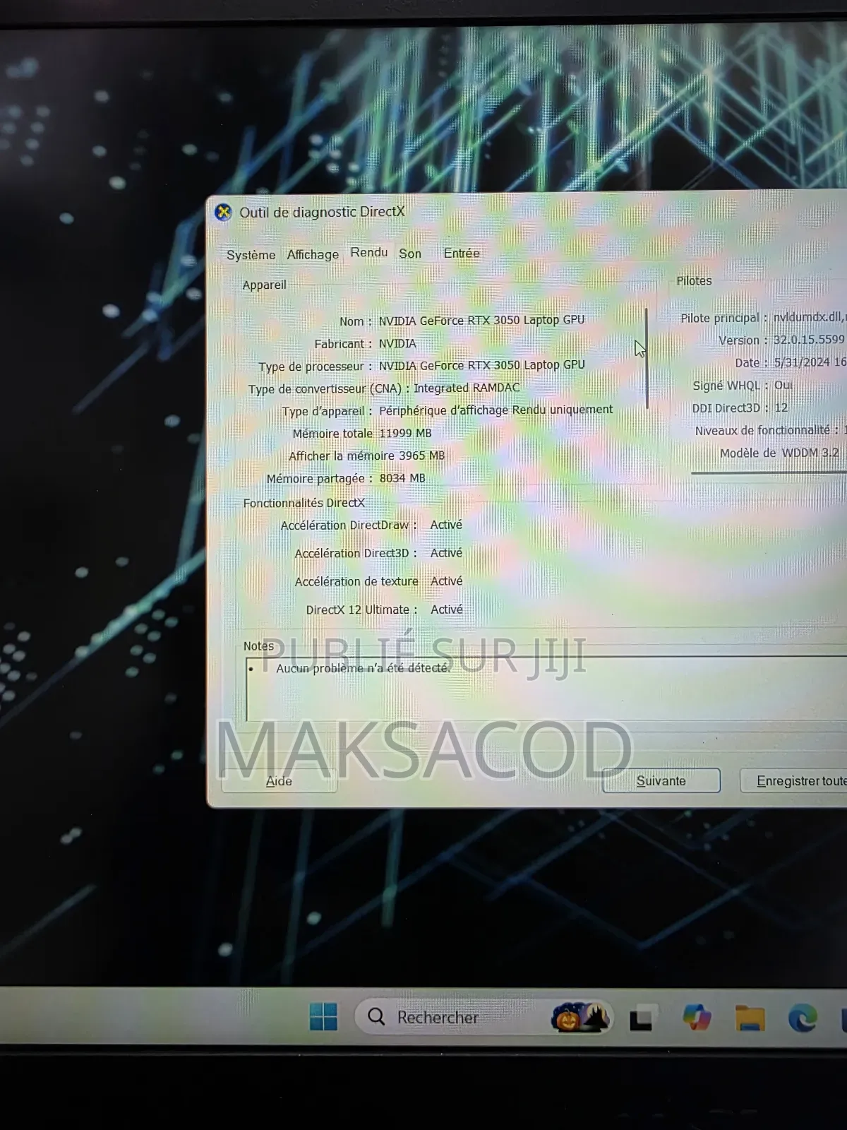 Ordinateur Portable MSI GF63 16GB Intel Core I5 SSD 512GB