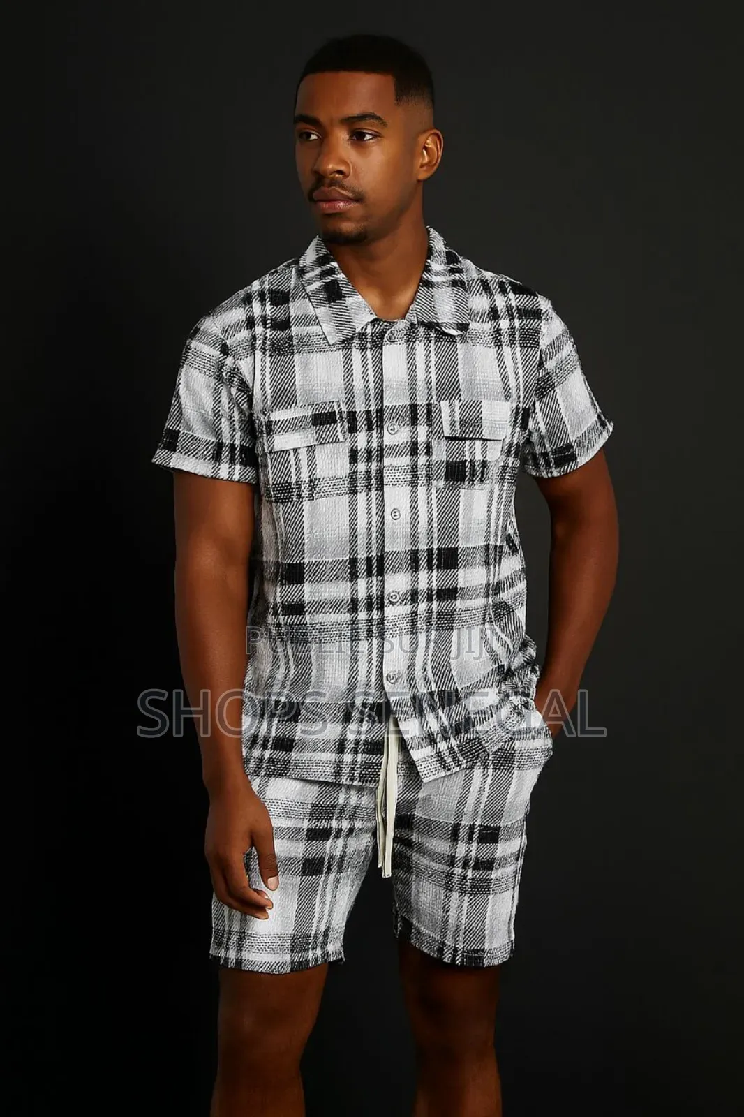 Ensemble Premium À Carreaux Urbain