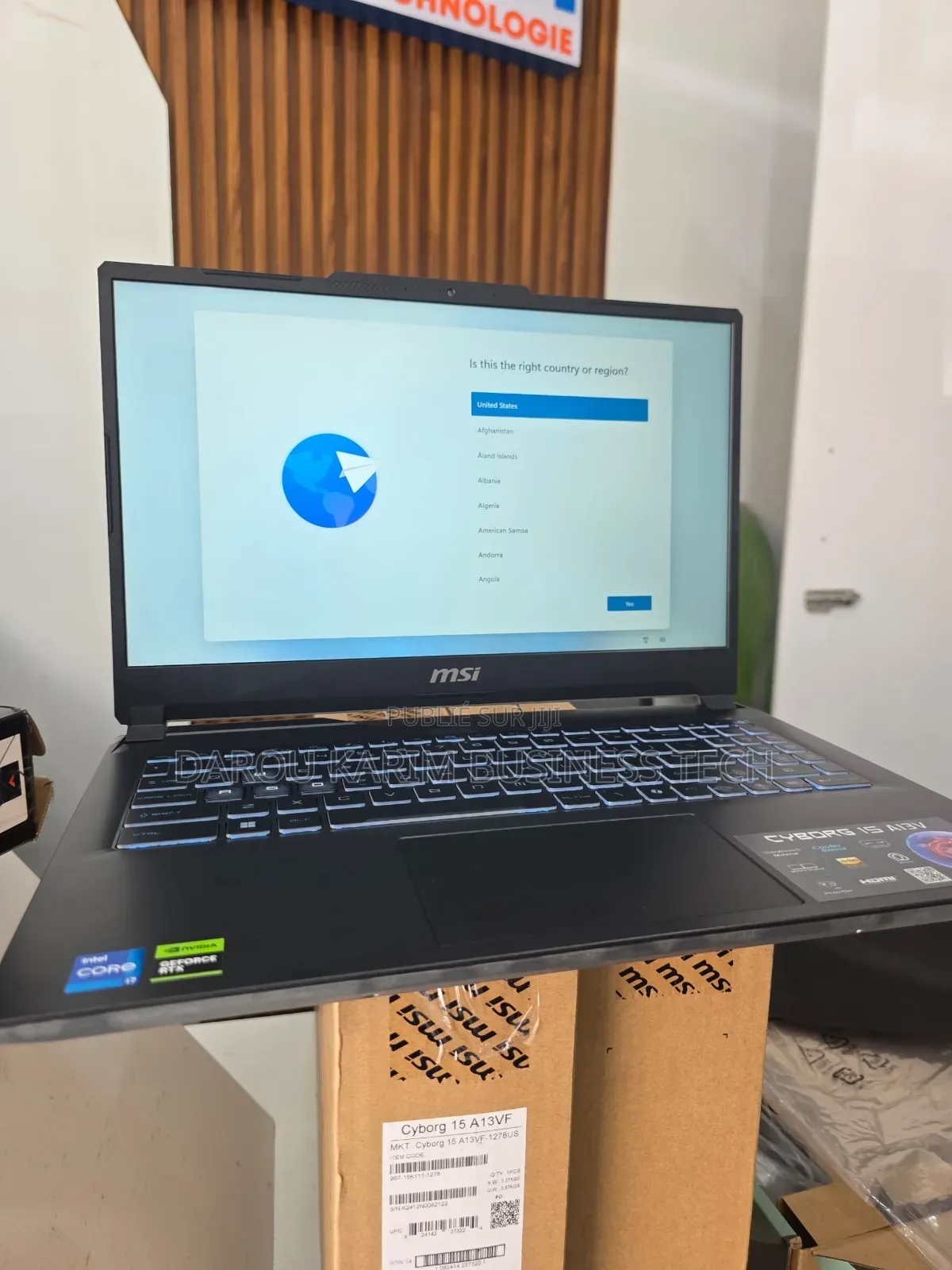 New Ordinateur Portable MSI Cyborg 15 32GB Intel Core I7 SSD 1T