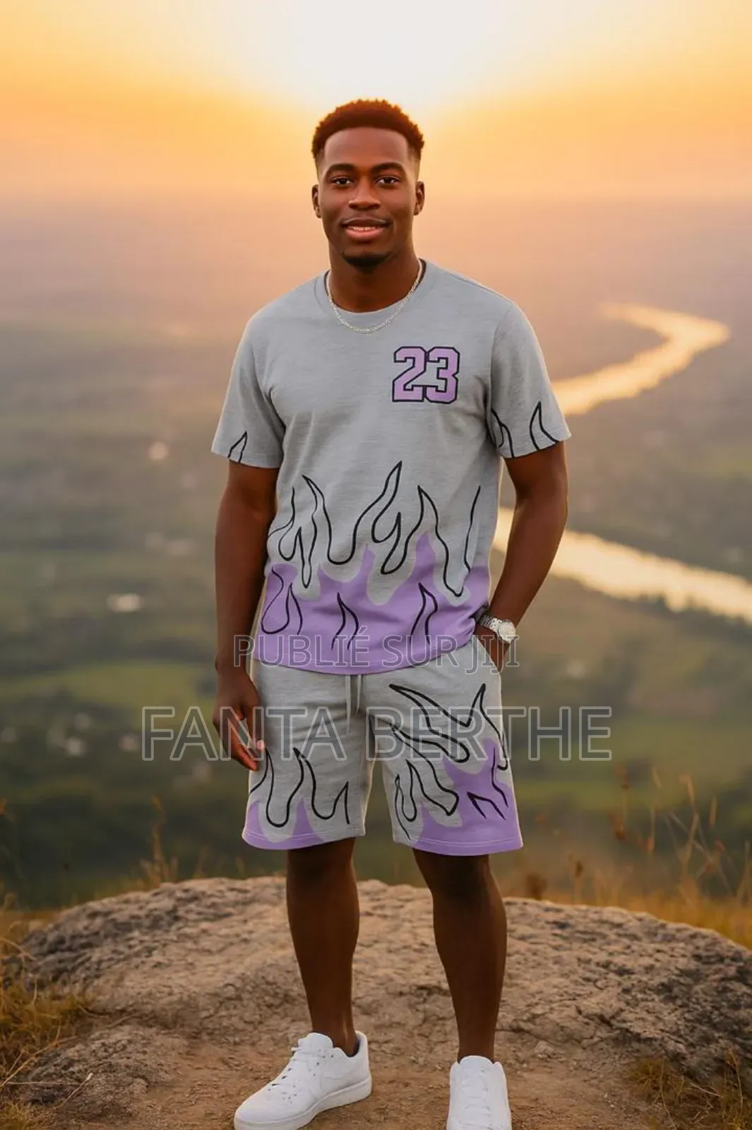 Ensemble Short T-Shirt Fluo Style Streetwear Homme (3 Couleurs)