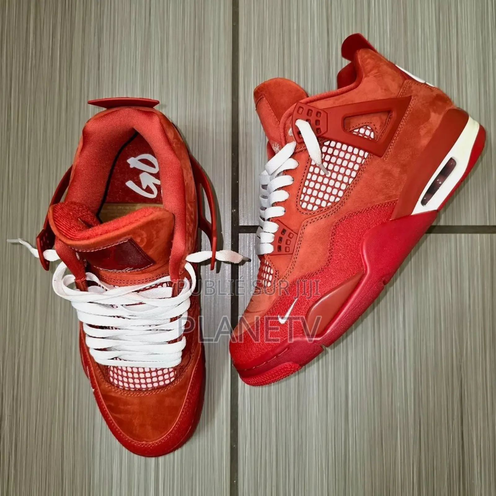 Jordan 4 Rétro En Cuir By Gf