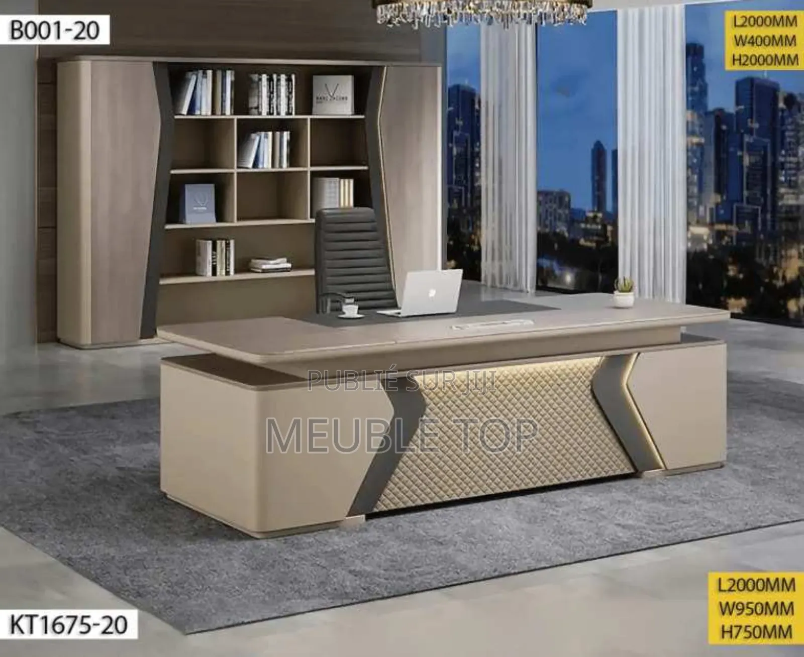 Ensemble De Table De Bureau Vip + Rangement 5 Portes