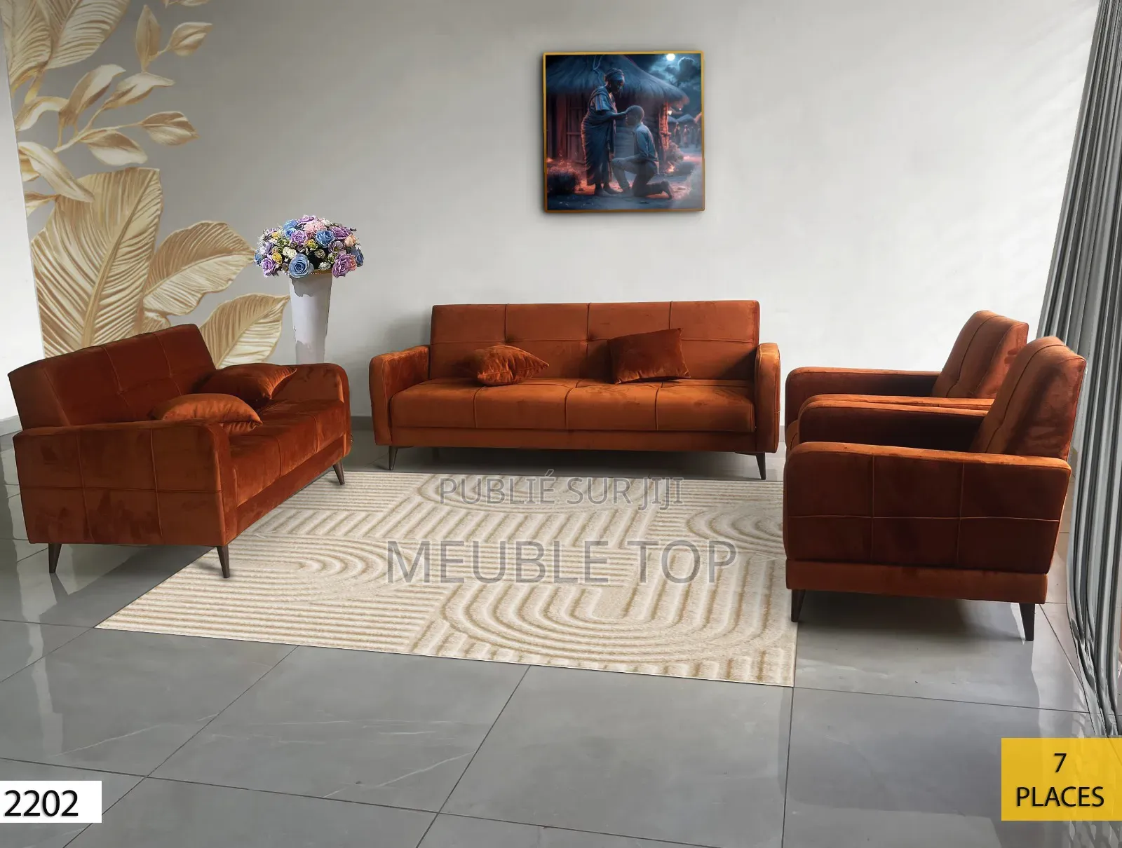 Promo Chambre À Coucher + Salon 7 Places Et Matelas