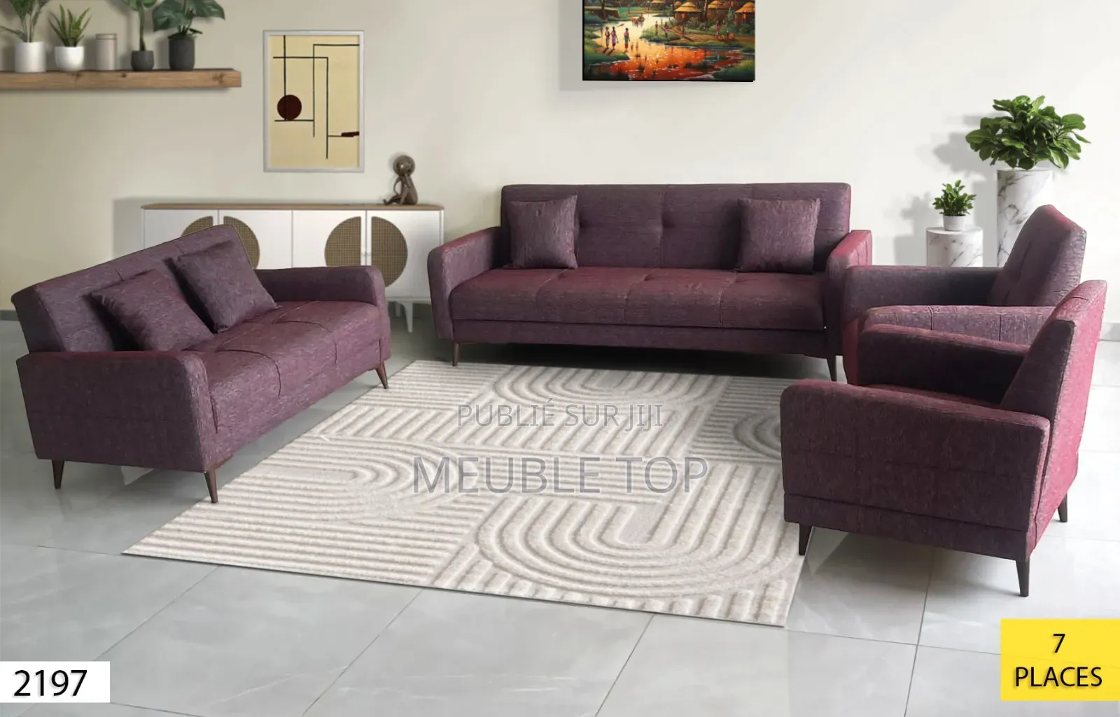 Promo Chambre À Coucher + Salon 7 Places Et Matelas