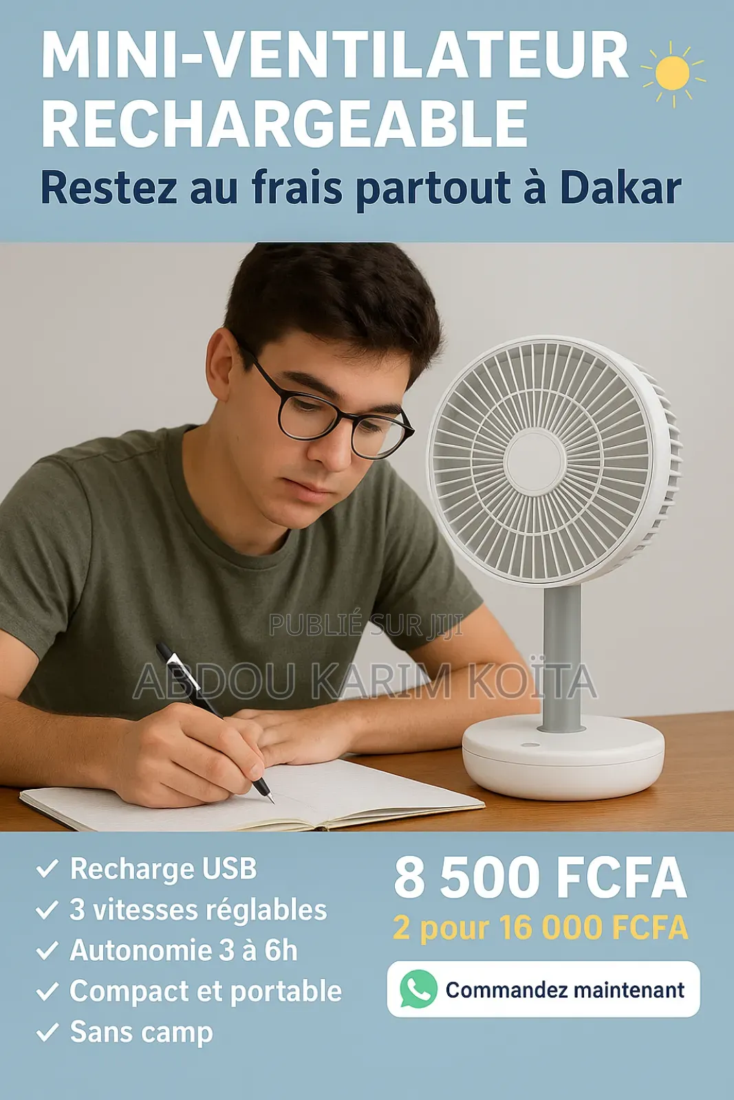 Mini-Ventilateur Rechargeables