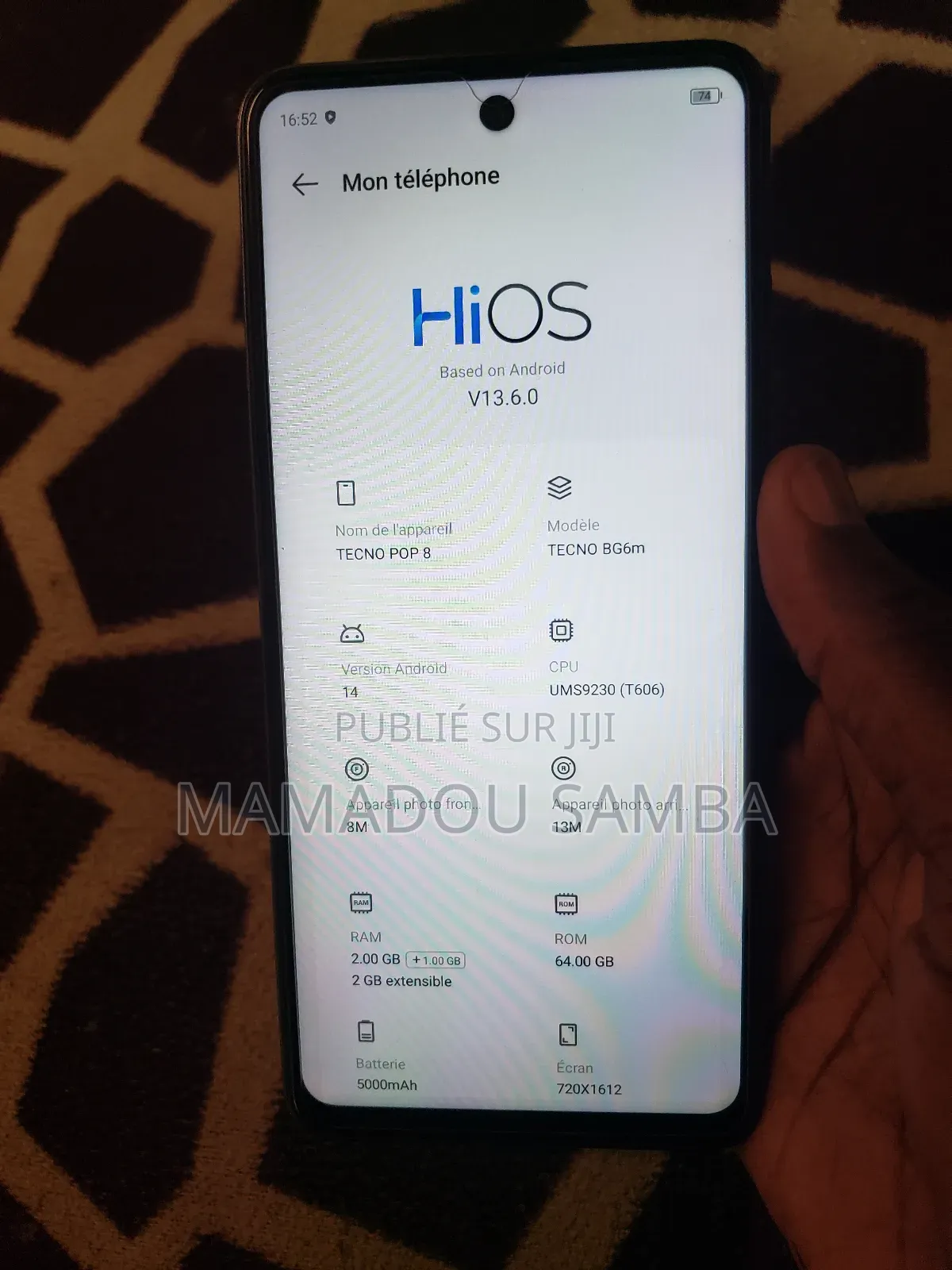 Tecno Pop 8 64 GB Black