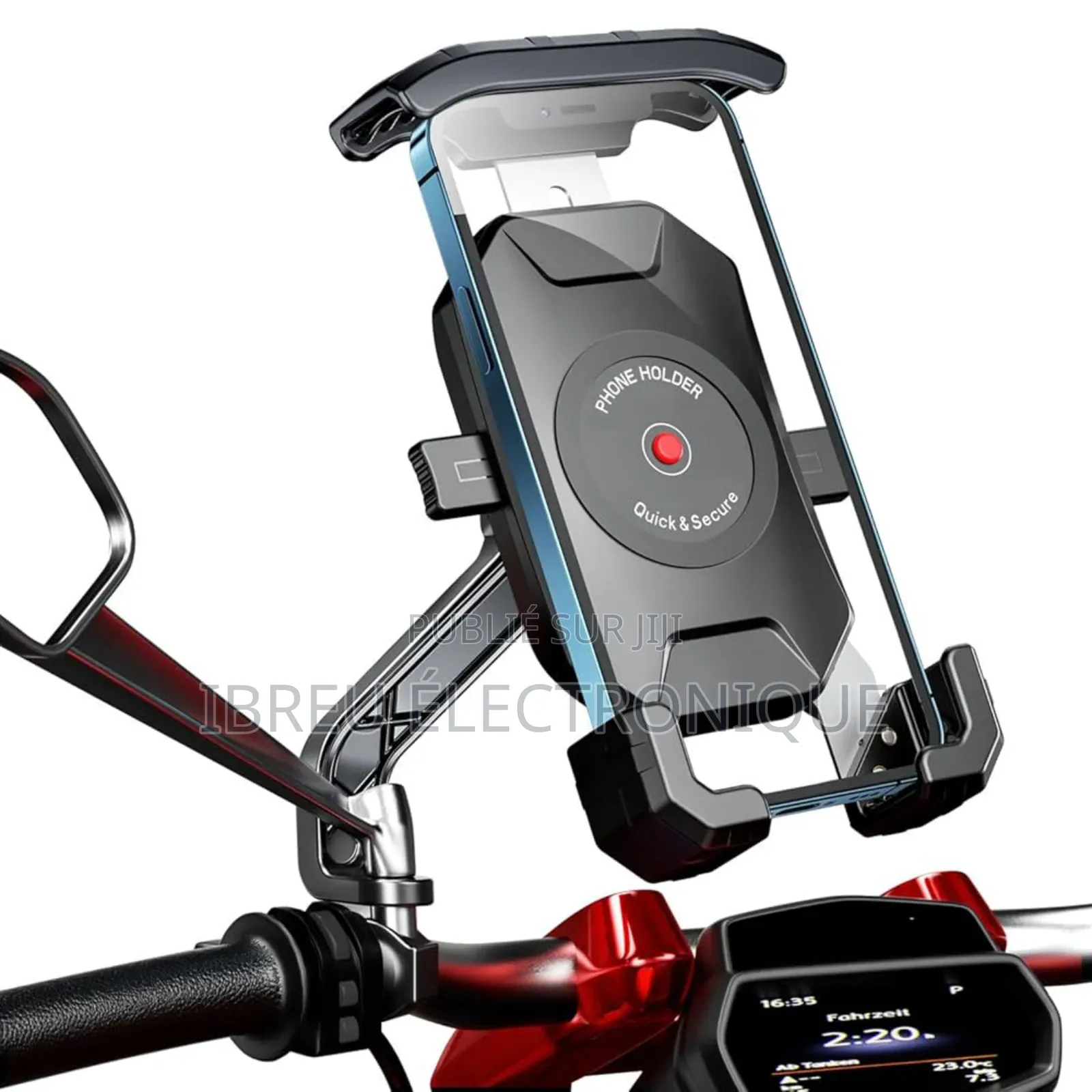 Support De Téléphone Anti-Secousses Montable Sur Rétroviseur