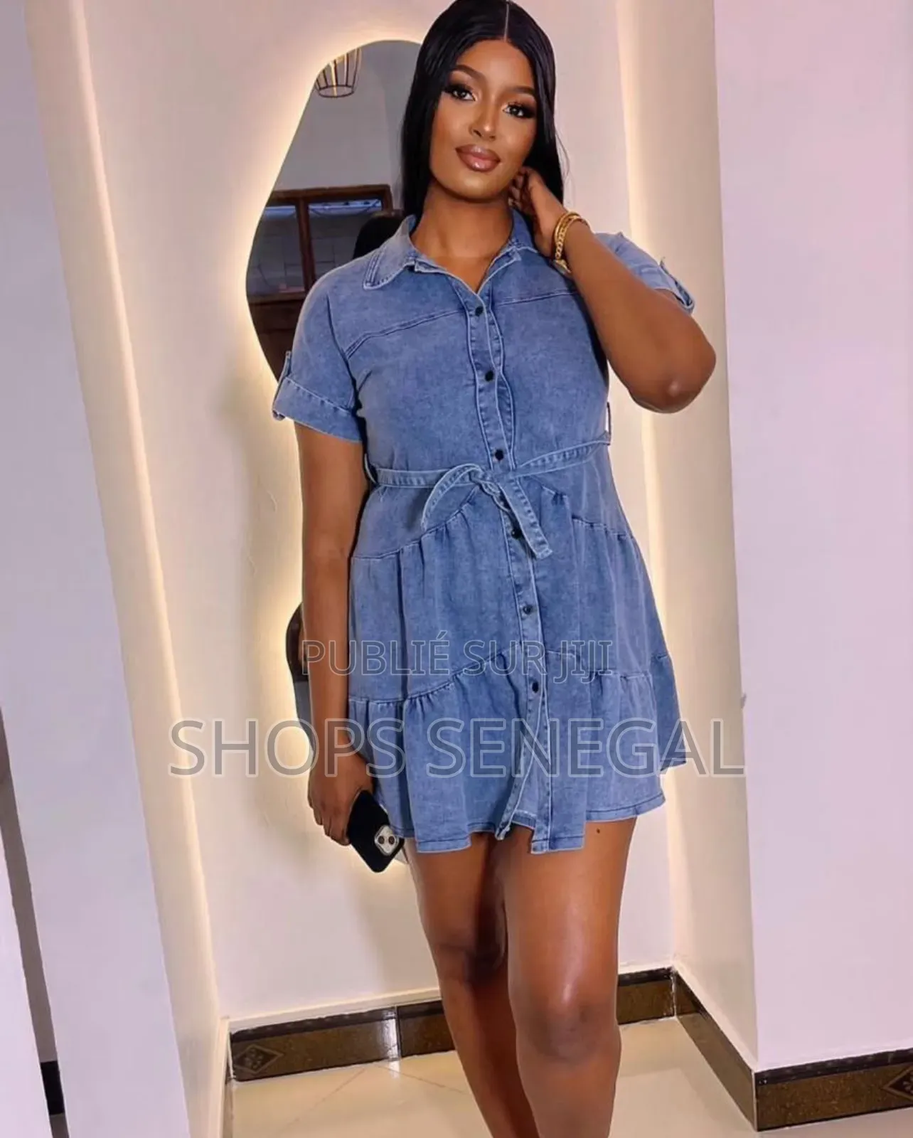 Robe Denim Élégance Décontractée M,L, Xl.