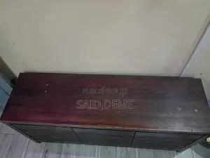 Buffet Bois Massif 3 Portes Marron Foncé Grande Capacité