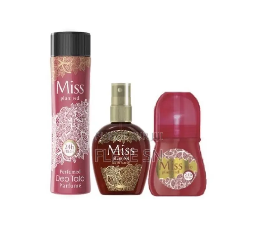 Miss Coffret Parfum Femme - Miss Plum Red - 3pcs