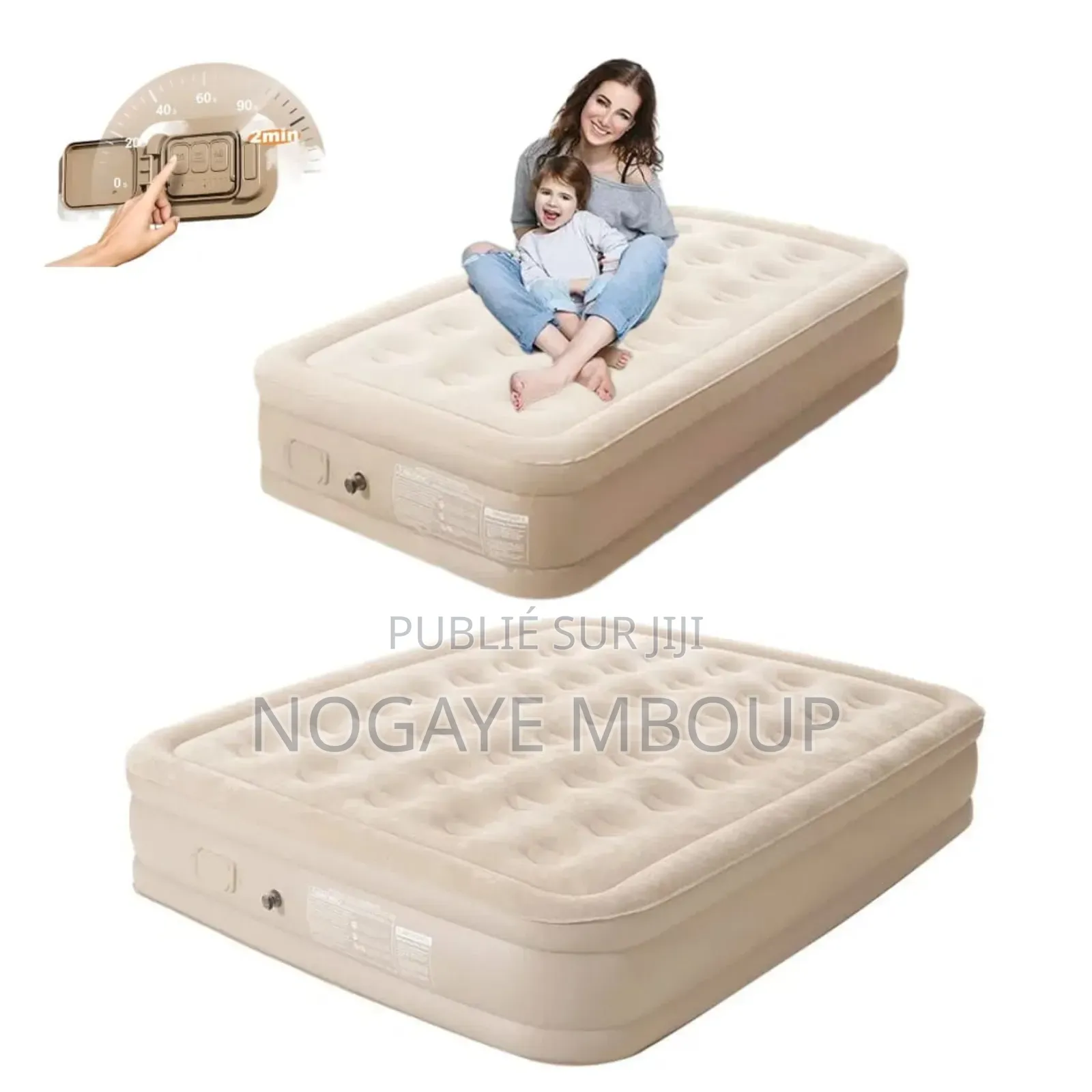 Matelas Gonflable Avec Pompe Électrique Integree 1place
