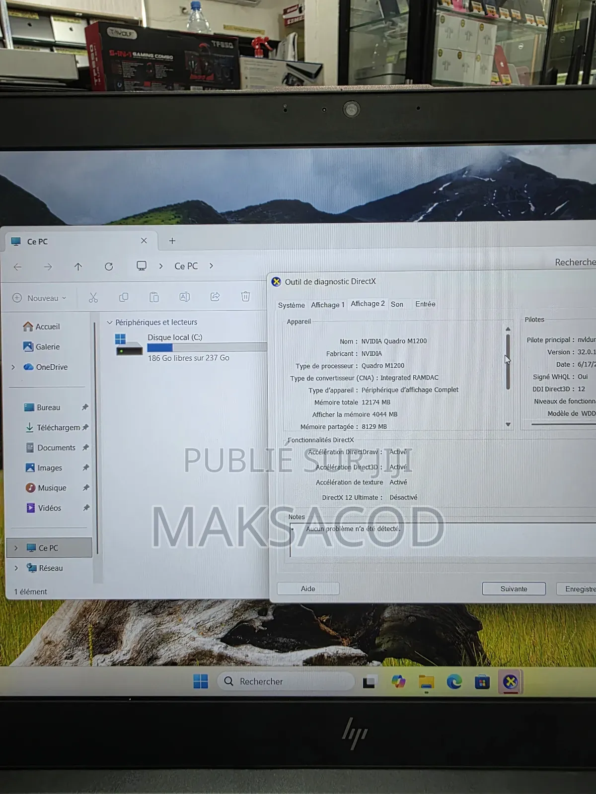 Ordinateur Portable HP ZBook Studio G4 16GB Intel Core I7 SSD 256GB