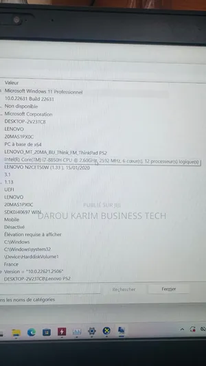 New Ordinateur Portable Lenovo ThinkPad P52 32GB Intel Core I7 SSD 1T