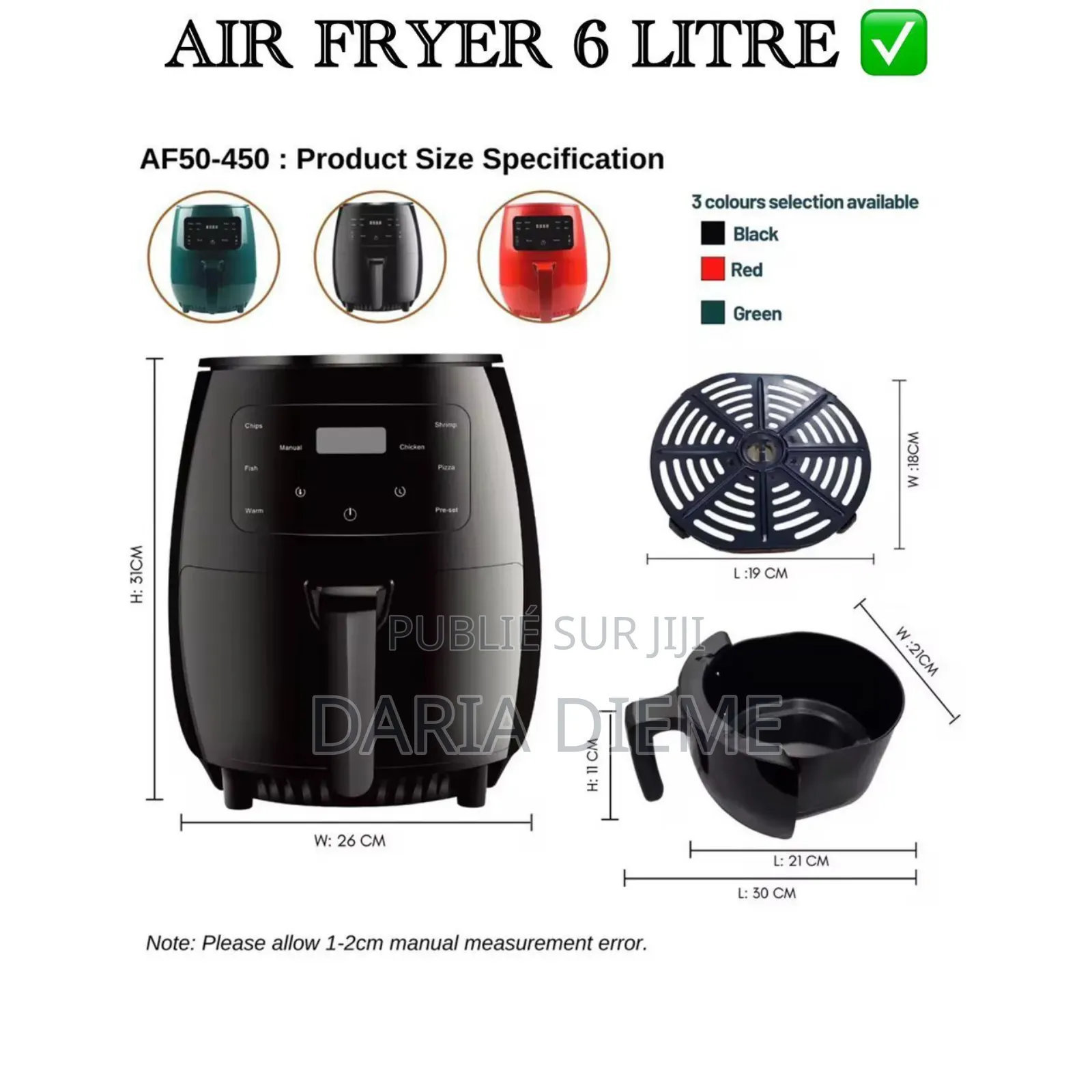 Air Fryer 6 Litres