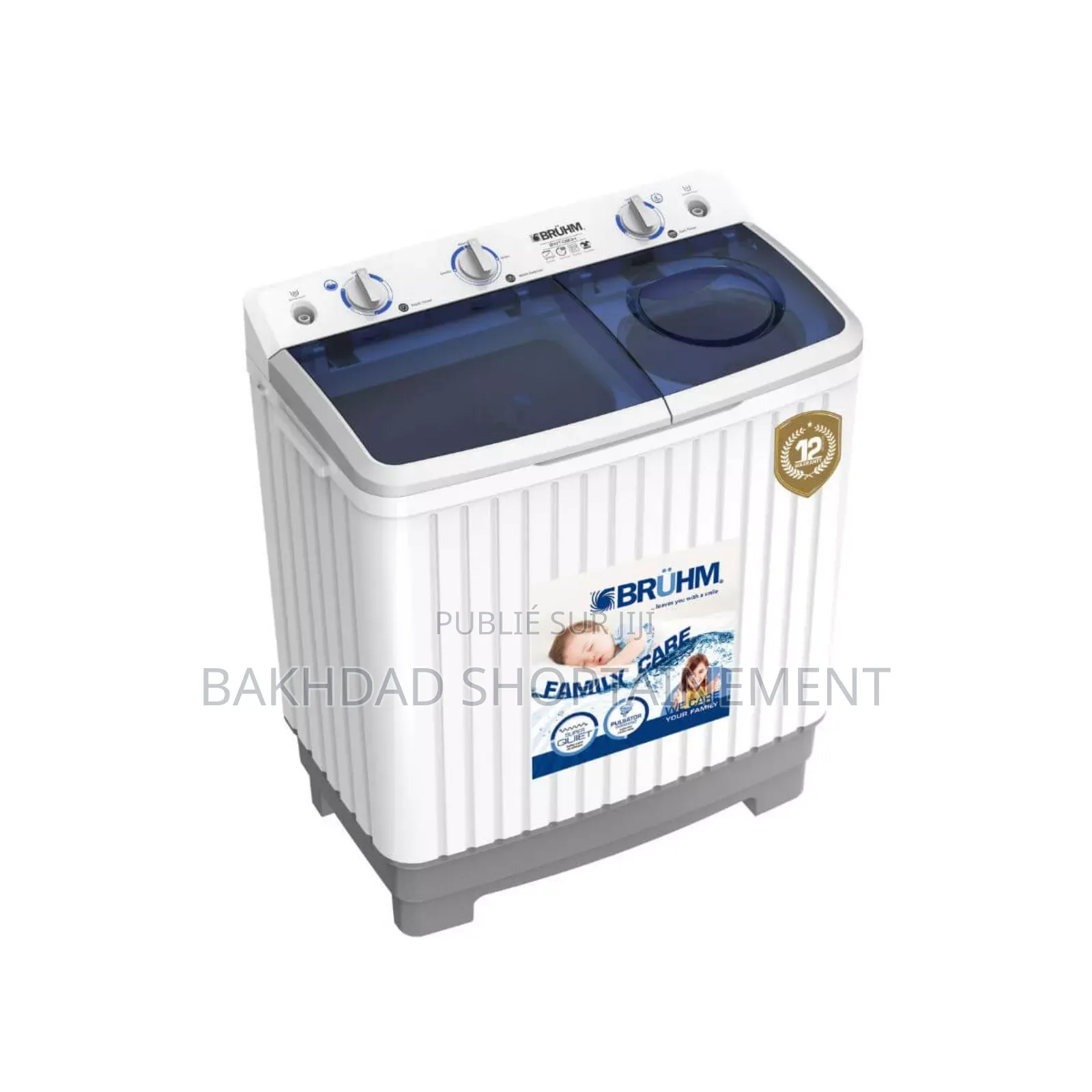 Machine À Laver Bruhm 8 Kg Twin-Tub BWT-080g