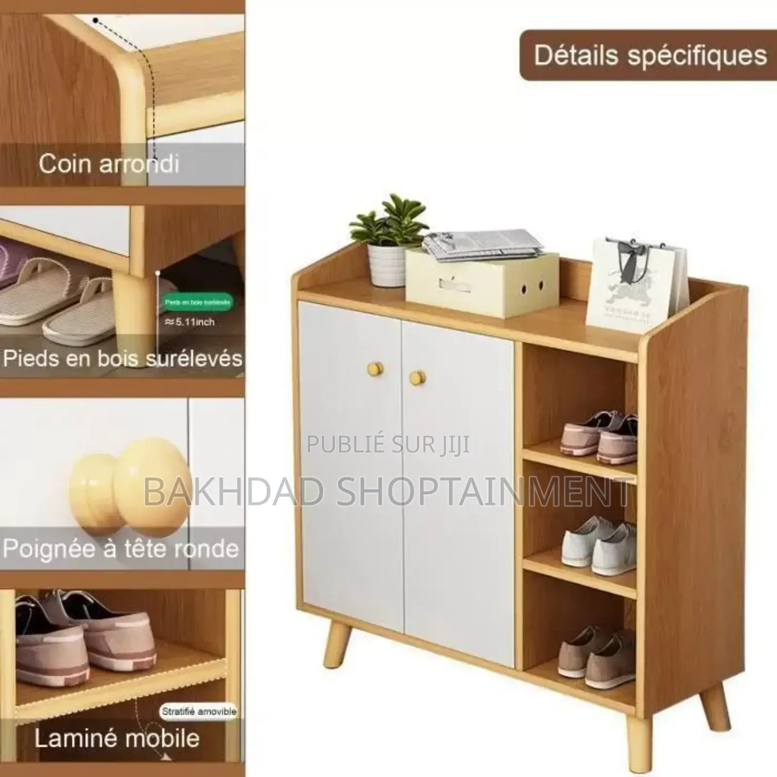 Meuble À Chaussures en Bois – Design Pratique Élégant