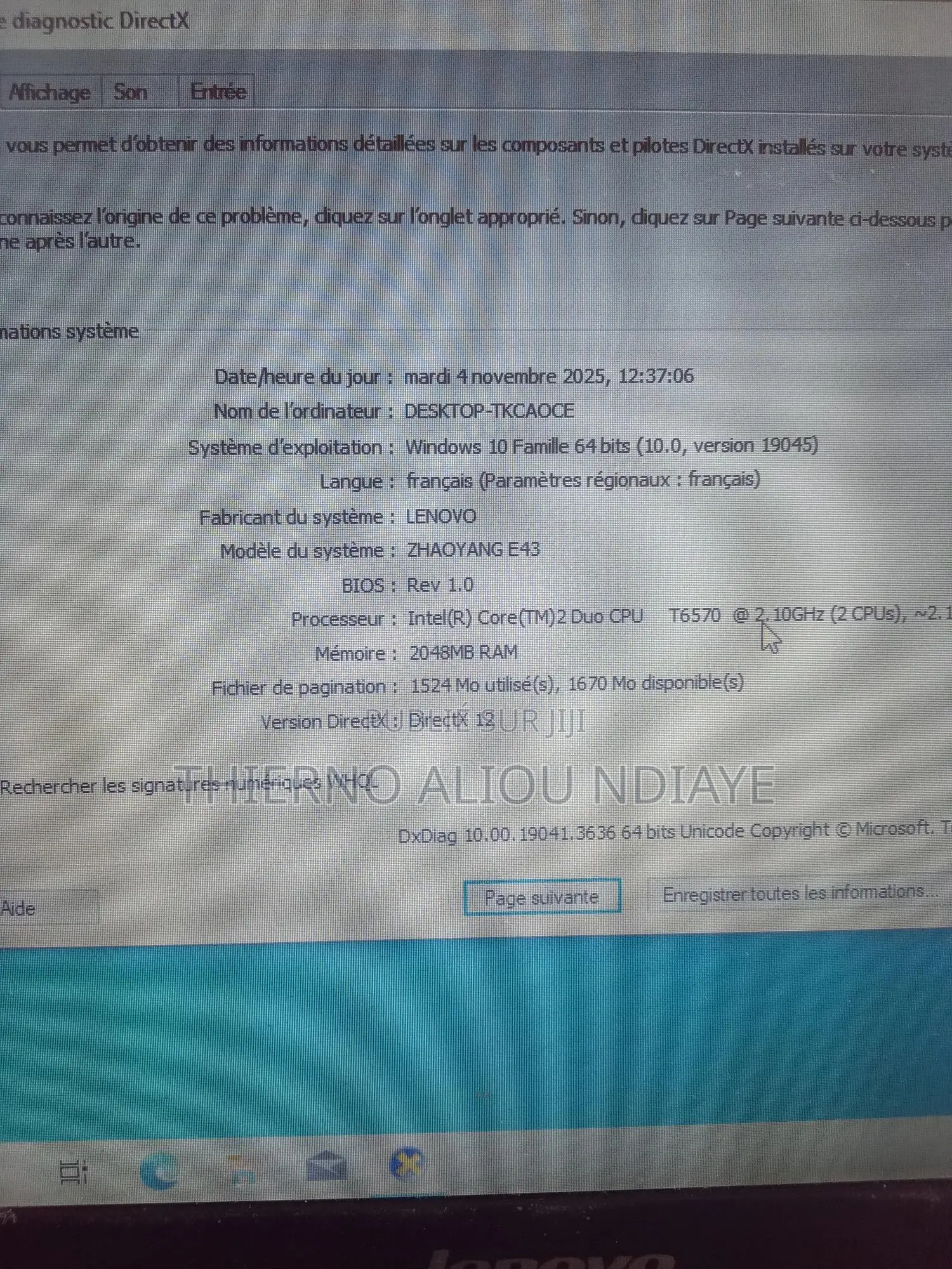 Ordinateur Portable Lenovo ThinkPad T14 2GB Intel Core 2 Duo SSD 128GB