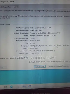 Ordinateur Portable Lenovo ThinkPad T14 2GB Intel Core 2 Duo SSD 128GB