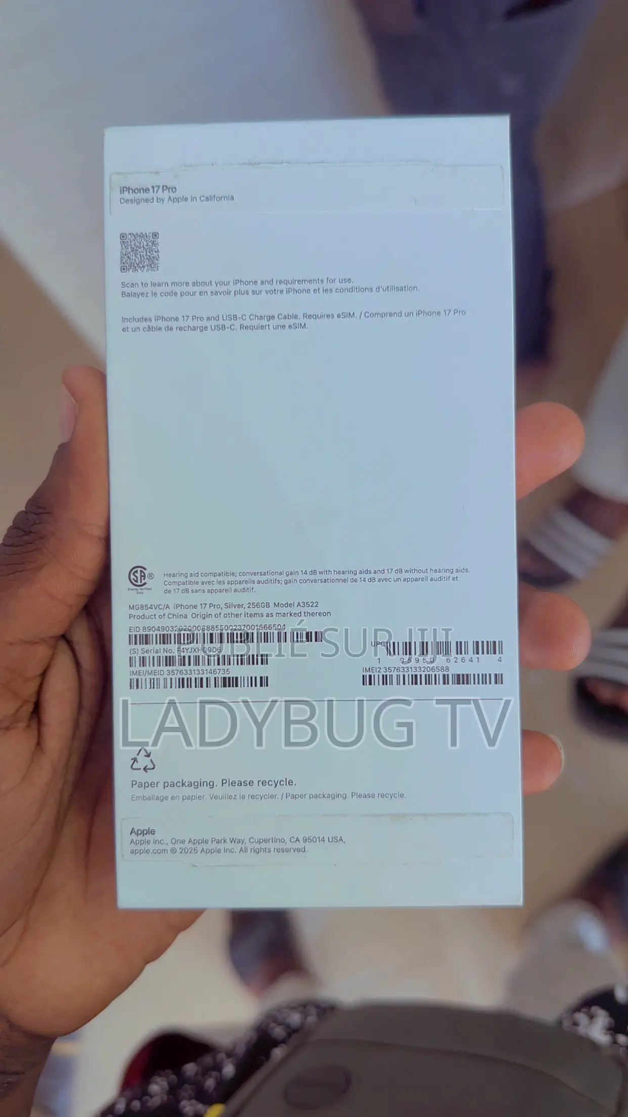 New Apple iPhone 17 Pro Max 256 GB Blanc