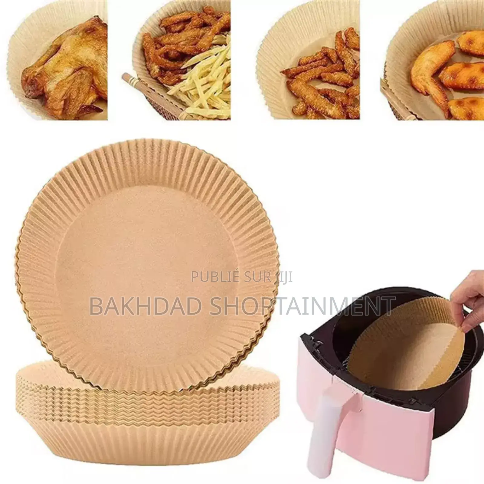Papier De Cuisson Lot De 100 Pièces, Air Fryer