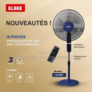 Photo - Ventilateur Sur Pied Elbee 16 Pouces Lb639r