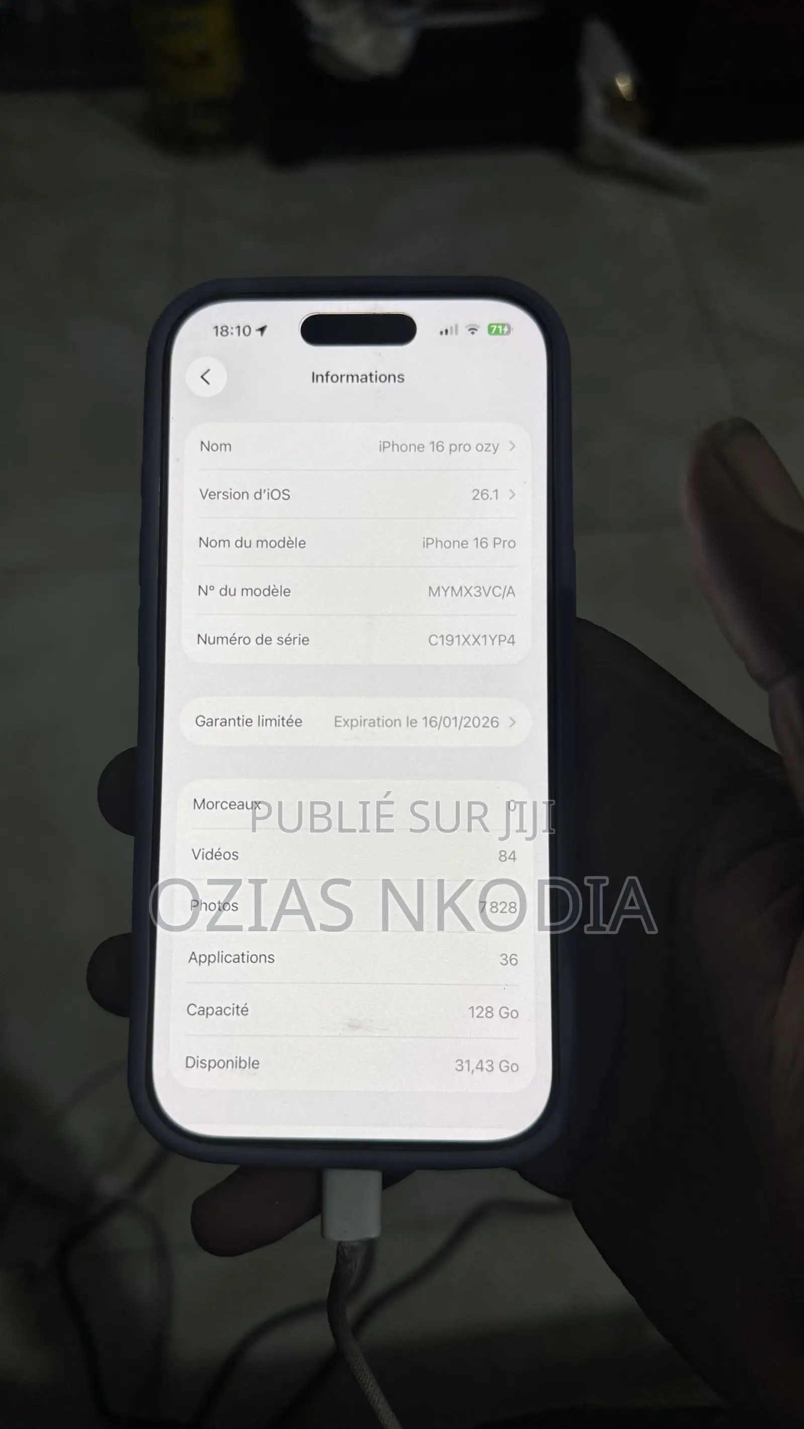 New Apple iPhone 16 Pro 128 GB Argenté